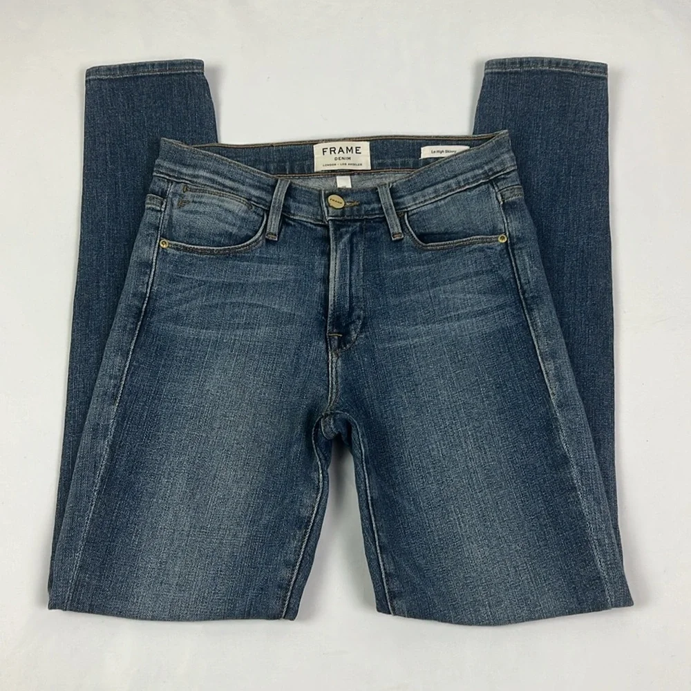 Frame Denim Women’s 25 Le High Skinny Distressed Stretchy Jean - Picture 2 of 15